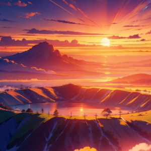 Anime 4k Sunset Aesthetic